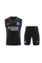 Paris Saint Germain FC Men Vest Sleeveless Football Kit Black