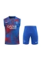 Paris Saint Germain FC Men Vest Sleeveless Football Kit Blue 2023