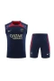 Paris Saint Germain FC Men Vest Sleeveless Football Kit Dark Blue