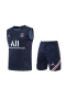 Paris Saint Germain FC Men Vest Sleeveless Football Training Kit Dark Blue 2023