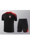 Portugal National Football Team Men Short Sleeve Football Kit Black 2024-25