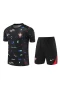 Portugal National Football Team Men Short Sleeves Football Kit Black 2024-25