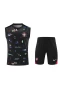 Portugal National Football Team Men Sleeveless Football Kit Black 2024-25