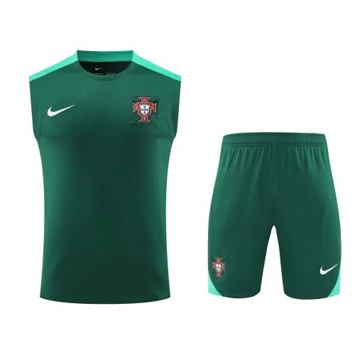 Portugal National Football Team Men Sleeveless Football Kit Green 2024-25