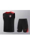 Portugal National Football Team Men Vest Football Kit Black 2024-25