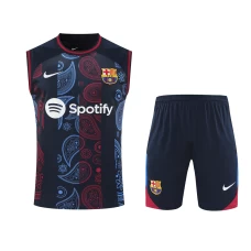 FC Barcelona Men Sleeveless Football Kit Black 2024-25