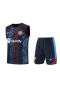 FC Barcelona Men Sleeveless Football Kit Black 2024-25