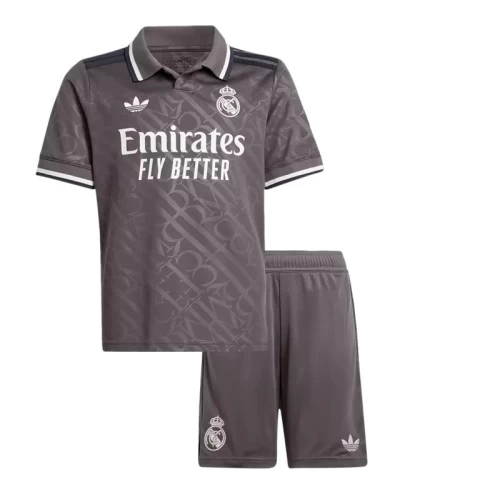 Real Madrid Cf Kid Short Sleeves Away Football Kit Gray 2024-25