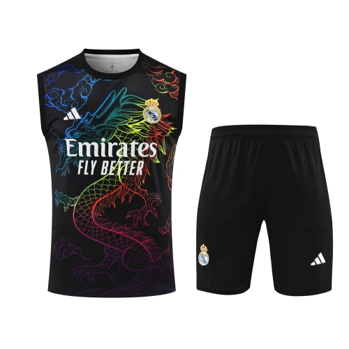 Real Madrid Cf Men Sleeveless Football Kit Black 2024-25