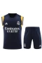 Real Madrid CF Men Vest Sleeveless Football Kit Black 2024