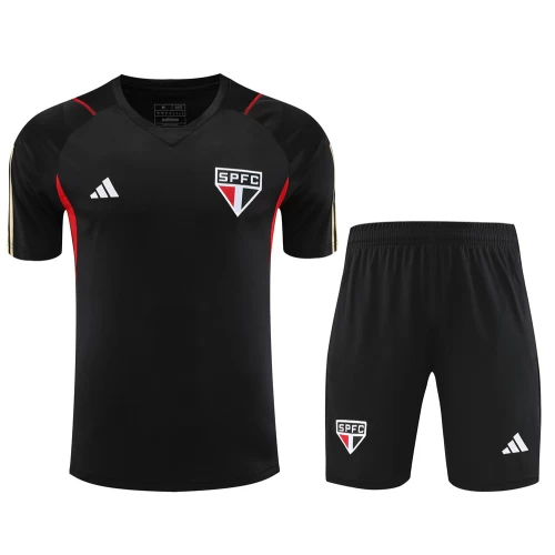 São Paulo Futebol Clube Men Short Sleeves Football Kit Black 2024